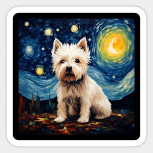 Gift for West Highland White Terrier owner (Painting) Sticker